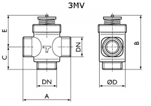 Вентиль 3-х ходовой 3MV 20-2,5N