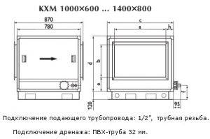 Увлажнитель КХМ-85 1400*800-ЦТ-К