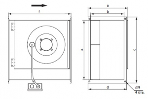 Канальный вентилятор RKB 500x250 B1 EC