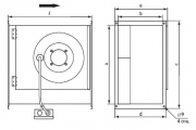 Канальный вентилятор RK 600x300 F1